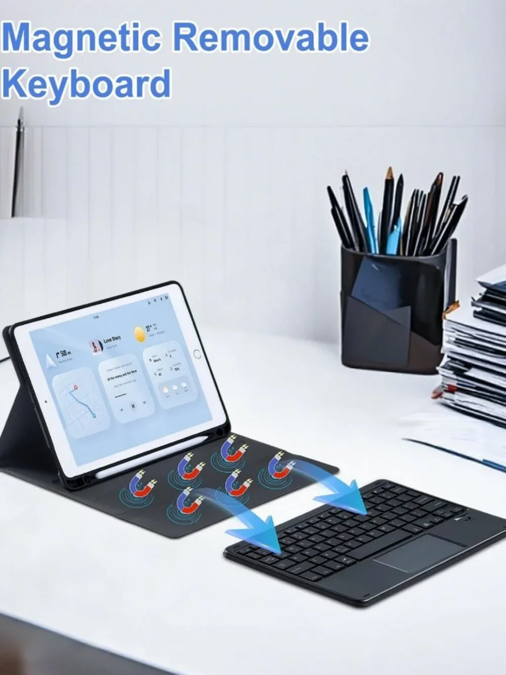 10.2-Inch Touchpad Keyboard Case for iPad 9th/8th/7th Gen - Slim, Lightweight